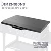 Griddle Cover Lid - Powder Coated Black Aluminum Lid Storage