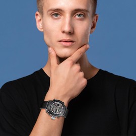 OIDEA Men's Military Tactical Watches: Multifunction LED Digital Analog Quartz Wrist Watches Easy Reader Waterproof Luminous Date Sport Casual Army Field Watch Black Leather Strap