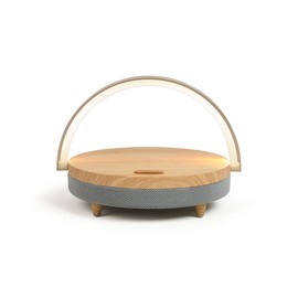 Livoo LED Speaker, Induction Charger, Fast Charge TES242 - Compatible with Bluetooth® 5W, Fast Charge 15W, 4 Hours Listening Time, 3 Lighting Modes, Range: 10m, QI Certified Compatible