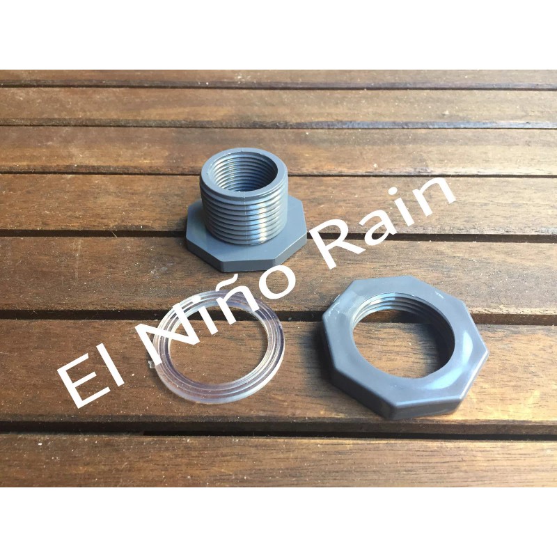 Van Enterprises 5X -PVC 3/4" Bulkhead Fitting for Rain Barrels,