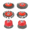 KEJJNYER 6 Pack Wire Wheels for 4 1/2 Angle Grinder,