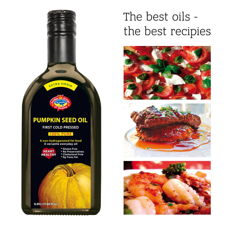 Pumpkin Seed Oil 11.83 OZ - Pure Extra Virgin Unrefined