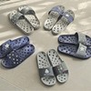 Non-Slip Ace PVC Bathroom Foam Slippers Bathroom Gray-Navy Star