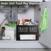 DRASTAR Trash Bag Dispenser, Large Wooden Trash Bag Holder Wall