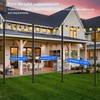 SINLEY 4 Pack String Light Poles,10 Ft Metal Poles with