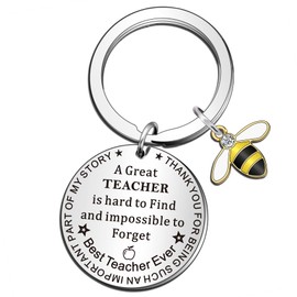 QMVMV Teacher Gifts Keyring Graduation Gifts 2024 Teacher Appreciation Gift Teacher Gifts for Women Men on Teachers Day Birthday Graduation Season