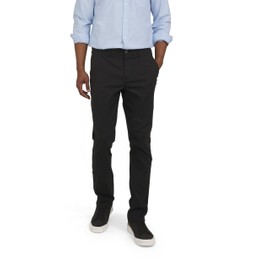 Weatherproof Vintage Men's Regular Fit Excursion Pants - Ultra Stretch Casual Flat Front Chino, Size 36W x 34L, Black