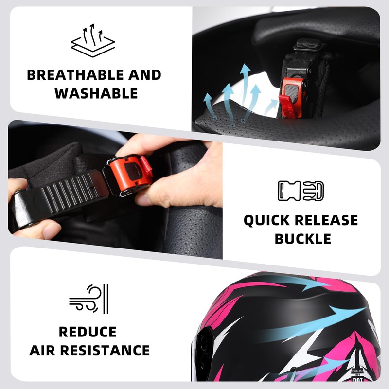 TRIANGLE Motorcycle Helmets Full Face Motorcycle Helmet for Men &