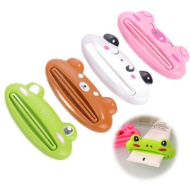 Animal Shaped Tube Squeezer, Set of 4, Toothpaste Extruder, Squeezer, Toothpaste, Hand Cream, Toiletries, Paint, Squeezer, Extruder