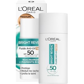 L'Oréal Paris Bright Reveal Fluid Anti-UV SPF 50 Medium Hue Niacinamide 50ml