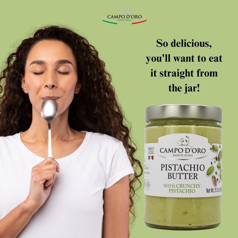 Pistachio Butter Sweet Cream, 21.2oz (600g), Rich & Nutty Pistachio