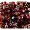 100 Czech Glass Flower Beads. Vineyard Mix. Hole is Side