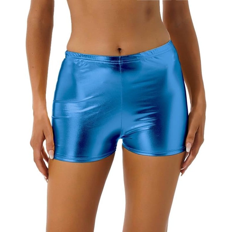 P&R DANCEWEAR LTD Girls Shiny Metallic Shorts - Hot Pants