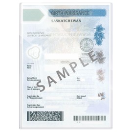 1 Pcs Birth Certificate Holder Canada 5x7 Inches,Clear Plastic Certificate Holder Protective Cover for Birth Certificates,Newborn Baby Documents Protector
