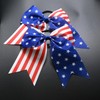 4th of July Large Cheer Hair Bows 8" Patriotic Flag