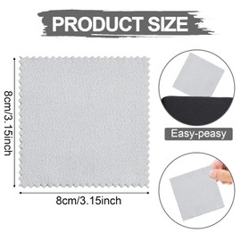 20 Pcs Jewelry Cleaning Cloth, Double Sided Polishing Cleaning Cloths Jewelry Wipe Cloths for Pearl Gold Platinum and Silver(Grey)