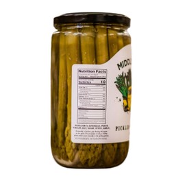 Middleton Farms Pickled Asparagus Variety Pack - Farm Direct Purple, Green & Spicy Asparagus Pickled in a Jar, Set of 3 - Made in USA, Farm to Table Freshness, 26.5 Ounces Each (Regular Green, 26.5 Fl Oz (Pack of 3))