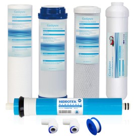 Geekpure 5 Stage Reverse Osmosis Replacement Filter Set with 100 GPD Membrane -10 Inch