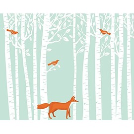 Wall Rogues WR50602 Woodland Wall Mural, Green