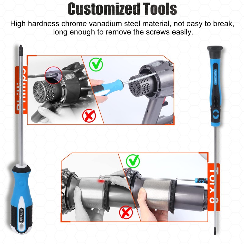Customized Screwdriver Set Compatible with Dyson V6 V7 V8 V10