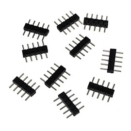 10x RGBW LED Jumper 5-Pin Connector 13 x 3 mm Adapter Coupling