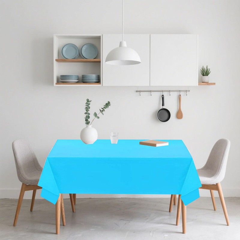 DXary 6 Pack Ocean Tablecloths, Plastic Blue Colors Waterproof Under