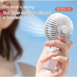 Handheld Mini Fan – USB Rechargeable & Battery Operated, Portable Cooling Fan for Travel, Beach, Vacation Lightweight Personal Fan with 6-10H Working Time Ideal for Makeup, Lash Fan, & Outdoor - Pink