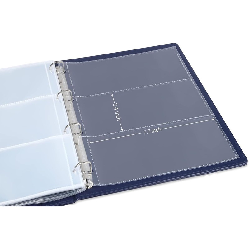 MUDOR Currency Collection Album, 90 Pocket World Banknote Holder, Paper