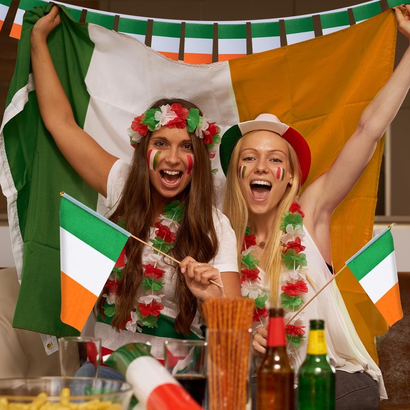 51 Pcs Irish Flags for St. Patrick's Day Party Decorations,