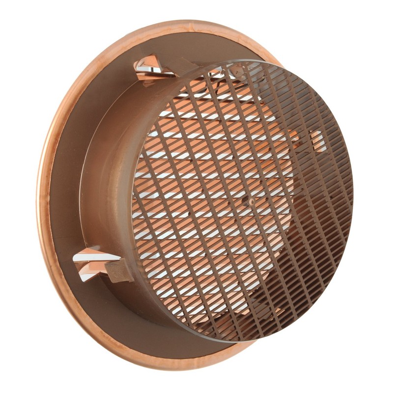 The gtrp140r-y Ventilation Grill Round Recessed, Copper, 175 mm