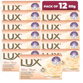 Lux Velvet Touch Soap Bars 80g x 12