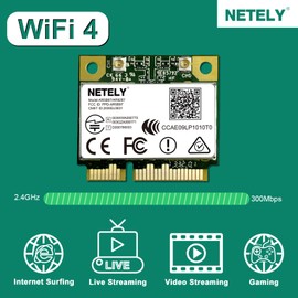 NETELY IEEE 802.11N Mini-PCIE Interface 300Mbps WiFi Adapter for Laptop PCs and Desktop PCs, Mini-PCIE WiFi Card, Qualcomm Atheros AR9287 Wireless Network Adapter (AR9287)