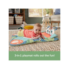 Fisher-Price Baby Planet Friends Roly-Poly Panda Play Mat, Portable Tummy Time Activity for Developmental Play for Newborns Ages 0+ Months