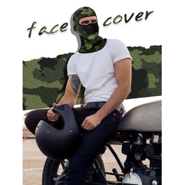 SATINIOR 9 Pieces Balaclava Ski Mask Cover Breathable Sun Dust Protection Full Face Cover for Winter Outdoor Activities(Medium,Fresh Camouflage)