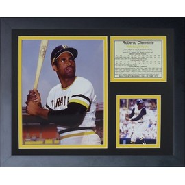 Roberto Clemente 11" x 14" Framed Photo Collage by Legends Never Die, Inc.