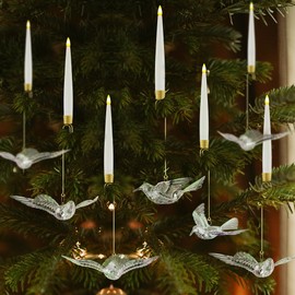 JOIONE Christmas Tree Candles with Remote Timer, 6 Pack Flameless Candles for Christmas Tree Flickering LED Candles for Indoor - Bird