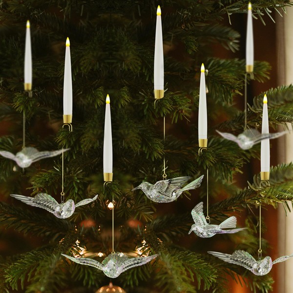 JOIONE Christmas Tree Candles with Remote Timer, 6 Pack Flameless