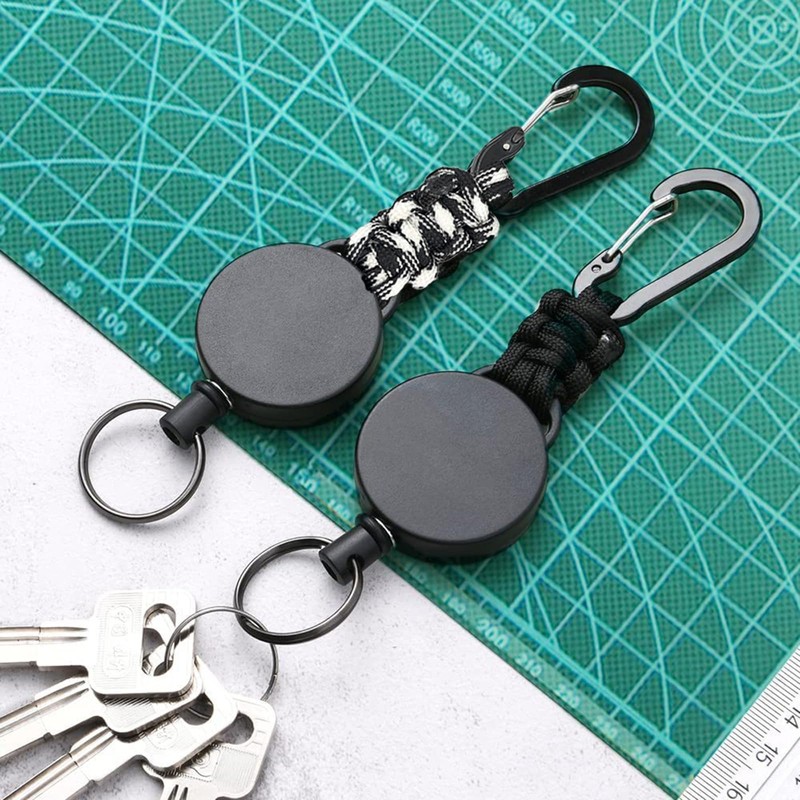 Fhlbestyu 2/4 Pieces Key Chain Extendable Lanyard with 60 cm