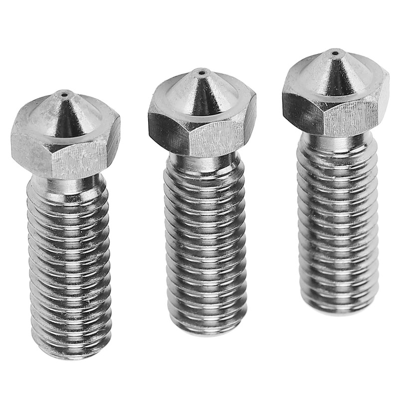 3pcs 0.2/0.3/0.4/0.5/0.6/0.8/1.0mm M6 Volcano Nozzle 3D Printer Nozzle 1.75mm High