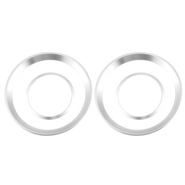 X AUTOHAUX Car Front Air Vent Frame Cover AC Sticker Decal Trim for Alfa Romeo Giulia Stelvio 2016-2022 Accessories Aluminum Alloy Silver Tone (Pack of 4)