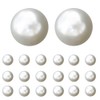 Pearl Buttons, White, Glossy, 0.5 inches (12 mm), Pack of