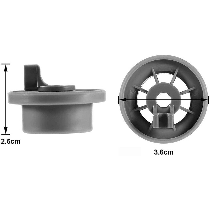 Aspares Lower Basket Wheel for Bosch, NEFF and Siemens Dishwasher