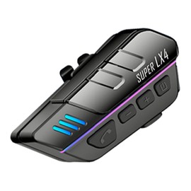 BTQILEYOO LX4 Motorcycle Helmet Bluetooth Headset, Bluetooth 5.3 Headphone, Smart Noise Reduction, HiFi Level Sound Quality, IP67 Waterproof, 2 Different Types of Mic, Compatible with All Helmets