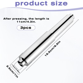 3 Pack Toilet Paper Roller, Toilet Paper Roll Holder Replacement, Plastic Toilets Papers Holder Replacement Rod for Bathroom