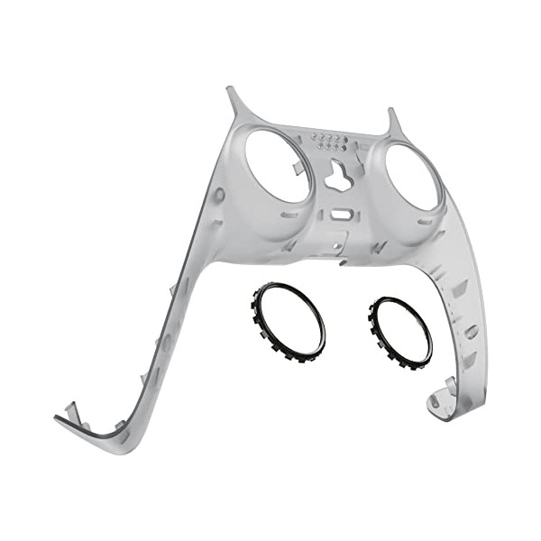 eXtremeRate Clear Black Decorative Trim Shell Compatible with ps5 Controller,