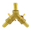 Metaland Brass 3 Way Shut-Off Valve, 3/8" Hose Barb 2