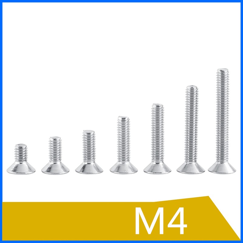 Kadimendium M4 Star Flat Head Screws Stainless Steel Countersunk Machine