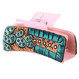 American Darling Beautifully Hand Tooled Women Ladies Hair Band Clip Clutcher Gift For Women Girls | Genuine Leather Hair Claw | Western Leather Hair Claw