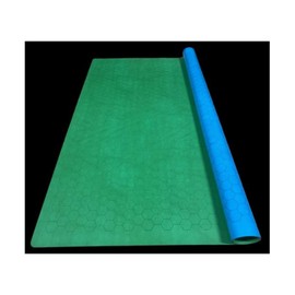 Chessex Play Mat – Mat: 1” Hex 2 Sided Blue/Green Megamat (Two Color Mat) - Smooth & Tough – Compatible with Tabletop RPGs – Accessories for Game Night