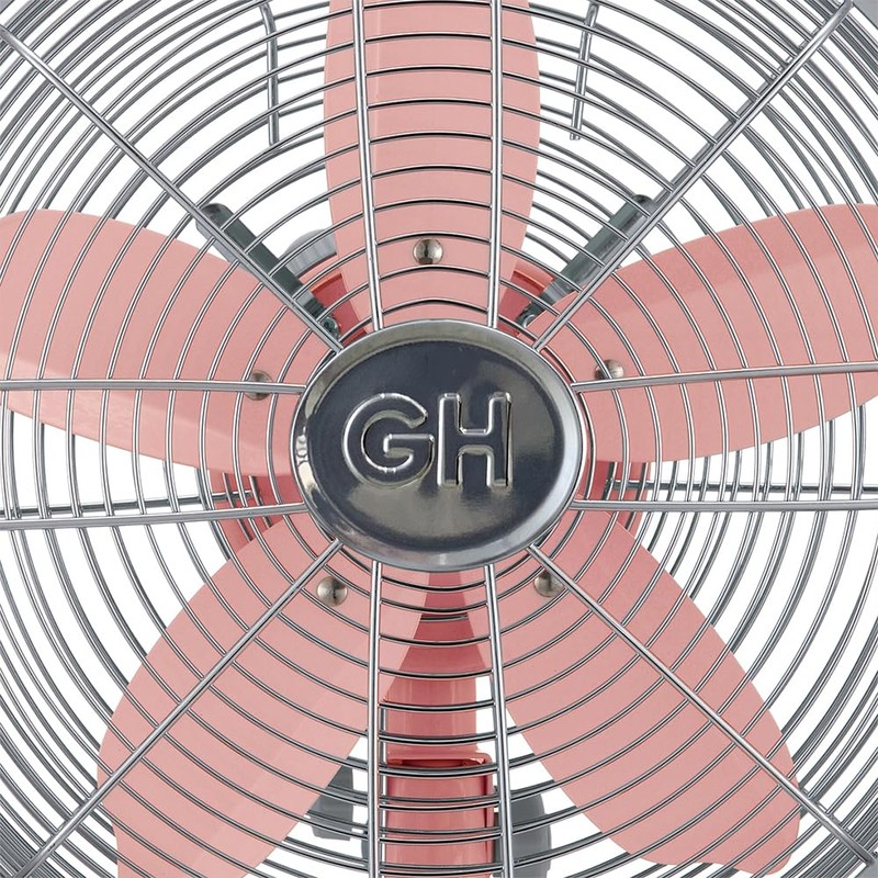 Good Housekeeping 92606 All-Metal 12" Retro Desk Office Table Fan